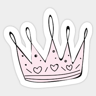 Crown Pink princess Sticker